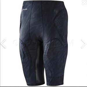 Adidas Padded Shorts Basketball Blue Compression Techfit Climacool Graphics